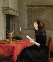 Donna che legge, c.1662